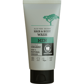 Urtekram Płyn do mycia włosów i ciała dla mężczyzn BIO, 150 ml