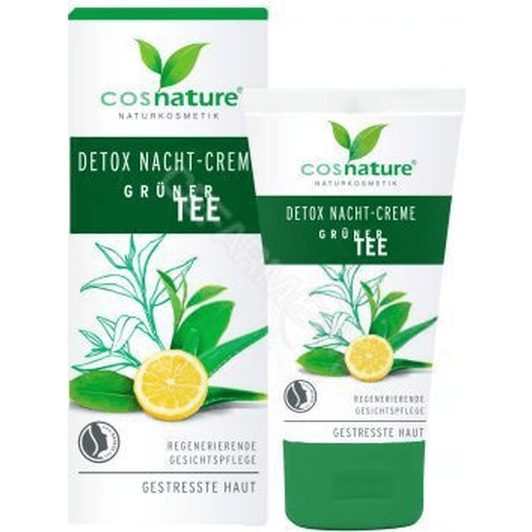 Naturalny detoksykujący krem na noc – Zielona herbata