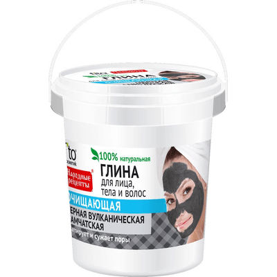 Czarna oczyszczająca glinka wulkaniczna kamczacka Fitocosmetic Czarna oczyszczająca glinka wulkaniczna kamczacka Fitocosmetic