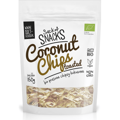 Bio chipsy kokosowe prażone - Coconut Chips Toasted Diet Food