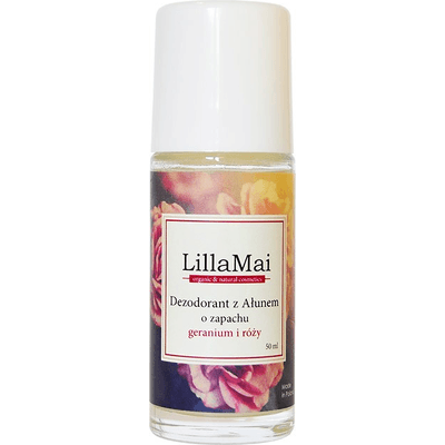 Dezodorant z ałunem o zapachu geranium i róży LillaMai