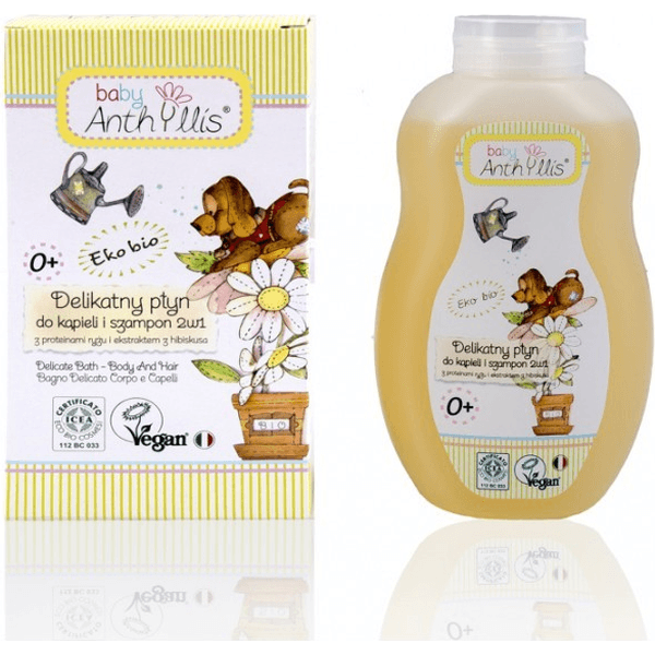 Delikatny płyn do kąpieli i szampon 2w1