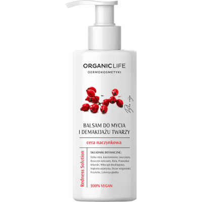 Balsam do mycia i demakijażu twarzy do cery naczynkowej - Redness Solution Organic Life