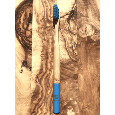 Bambusowa szczoteczka do zębów - niebieska Nested