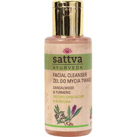 Sattva Ayurveda Żel do mycia twarzy - Drzewo sandałowe i kurkuma, 100 ml