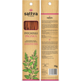 Sattva Ayurveda Naturalne indyjskie kadzidła - Paczula, 15 x 2 g szt.