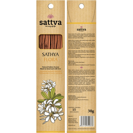 Sattva Ayurveda Naturalne indyjskie kadzidła - Sathya flora, 15 x 2 g szt.